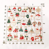 38Pcs Christmas Mix Alloy Enamel Charm Pendants Set DIY Earring Bracelet Jewelry