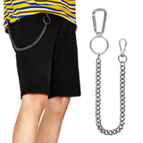 Stainless Steel Wallet Belt Chain Hipster Keychain Clip Rock Punk Jewelry