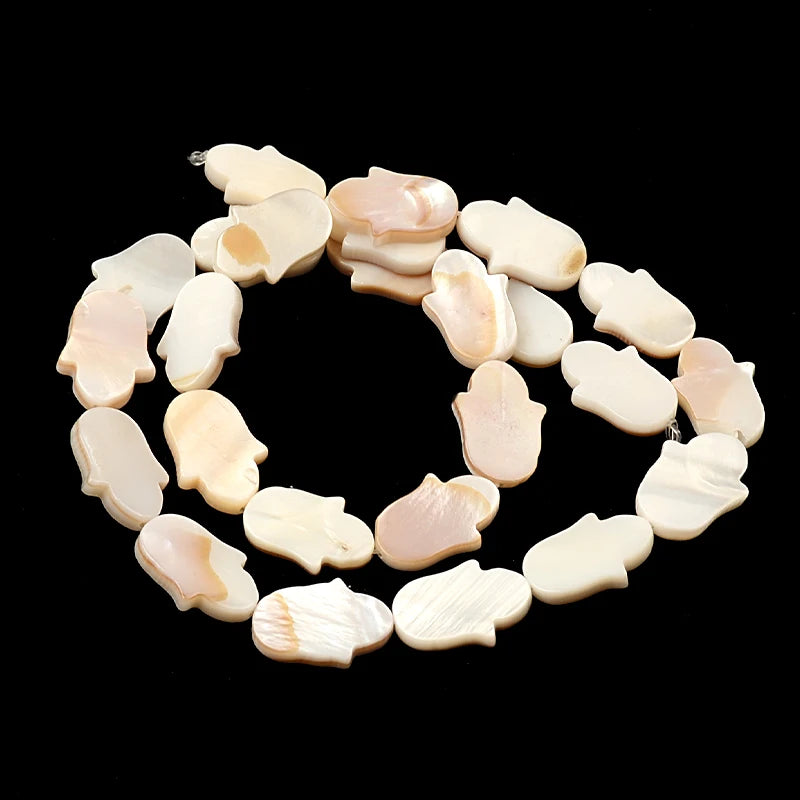 38cm Natural Palm Pearl Shell Beads DIY Bracelet Necklace Charm Jewelry