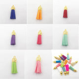 38mm Leather Tassel Pendants for Necklace Making
