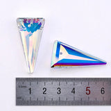 38mm Crystal Spike Pendant Austria Glass Beads Rhinestone
