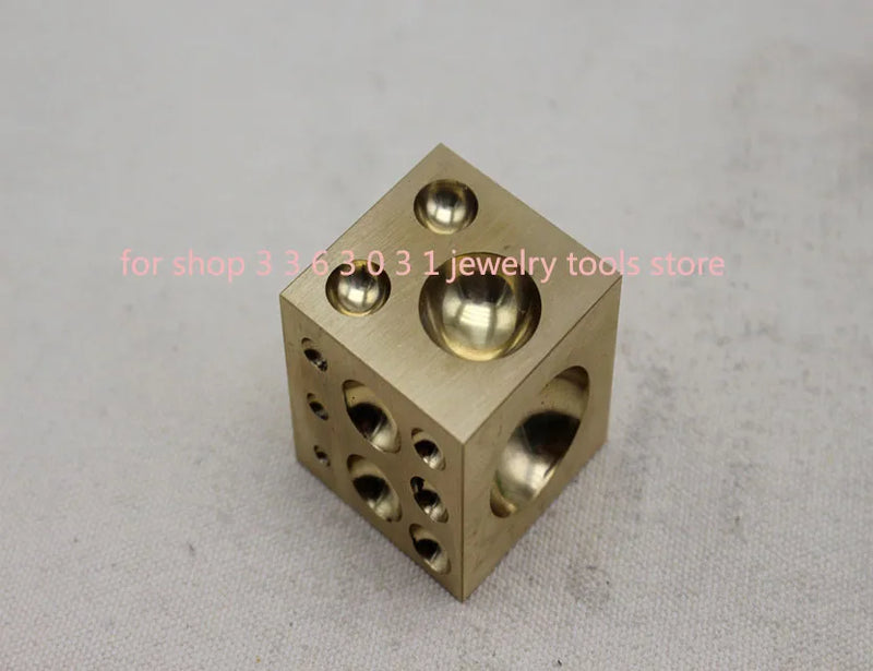 38mm Brass Dapping Tools Goldsmithing Square Dapping Block