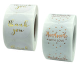 38mm Bronze Thank You Sticker With Love Seal Labels for Stationary