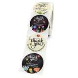 38mm Thank You For Supporting Small Business Flower Stickers
