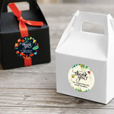 38mm Thank You For Supporting Small Business Flower Stickers
