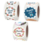 38mm Thank You Stickers Floral Sealing Labels for Wedding Party