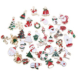 38pcs Mixed Christmas Charms for DIY Jewelry Making Xmas Gift