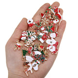 38pcs Mixed Christmas Charms for DIY Jewelry Making Xmas Gift