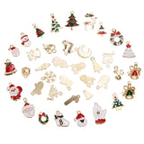 38pcs Mixed Christmas Charms for DIY Jewelry Making Xmas Gift