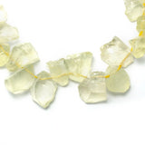 38pcs Raw Smoky Rose Quartz Crystal Beads Natural Stone Side-Drilled