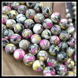 38pcs 10mm Gemstone Strings Semi Precious Round Ball Spacer Beads