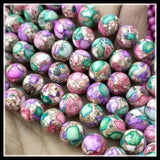 38pcs 10mm Gemstone Strings Semi Precious Round Ball Spacer Beads