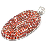 Gorgeous Spessartine Garnet Citrine Tanzanite Amethyst 925 Silver Pendant