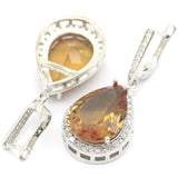 Zultanite CZ Silver Drop Earrings, Women Dating Jewelry