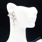 Rhodolite Garnet Citrine Tanzanite Kunzite CZ Silver Earrings