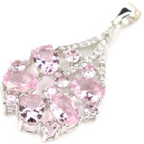 Green Peridot Pink Kunzite Tanzanite 925 Silver Pendant