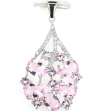 Green Peridot Pink Kunzite Tanzanite 925 Silver Pendant