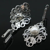 Silver CZ Pearl Jewelry Set for Sister