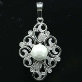 Silver CZ Pearl Jewelry Set for Sister