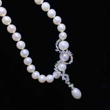 High Quality CZ-Inlaid Pearl Bracelet Buckle 38x32mm