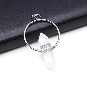 High-Quality Natural Stone Amethyst Opal Pendant DIY Accessories
