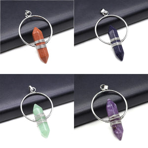 High-Quality Natural Stone Amethyst Opal Pendant DIY Accessories