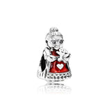 Charm De Plata Esterlina Serie De Navidad Snowman House DIY Stone para Mujer