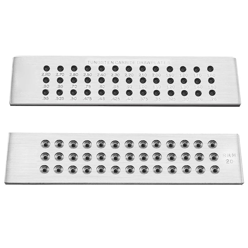 39 Holes DIY Wire Drawplate Tungsten Carbide Steel Jewelry Round Draw Plate