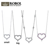 925 Sterling Silver Heart-shaped Necklace with Engraved Design