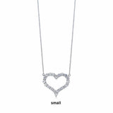 925 Sterling Silver Heart-shaped Necklace with Engraved Design