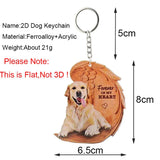 Dog Forever In My Heart Angel Pendant Keychain- Pet Jewelry