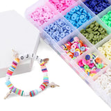 3900Pcs 6mm Polymer Clay Beads 24 Colors DIY Jewelry Making
