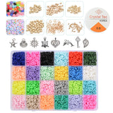 3900Pcs 6mm Polymer Clay Beads 24 Colors DIY Jewelry Making