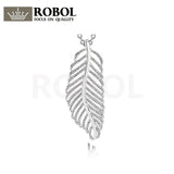 925 Silver Unique Feather Pendant