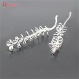 6PCS 42x8MM Tree Branch Charms Pendants Silver Brass DIY Jewelry Making