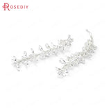 6PCS 42x8MM Tree Branch Charms Pendants Silver Brass DIY Jewelry Making