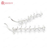 6PCS 42x8MM Tree Branch Charms Pendants Silver Brass DIY Jewelry Making