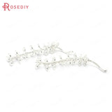 6PCS 42x8MM Tree Branch Charms Pendants Silver Brass DIY Jewelry Making