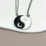 2pcs Yin Yang Stainless Steel Necklace for Couples