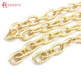 50CM 24K Iron Long Oval Shape Necklace Chains Jewelry Chains