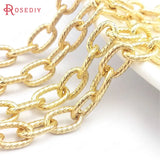50CM 24K Iron Long Oval Shape Necklace Chains Jewelry Chains