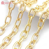 50CM 24K Iron Long Oval Shape Necklace Chains Jewelry Chains