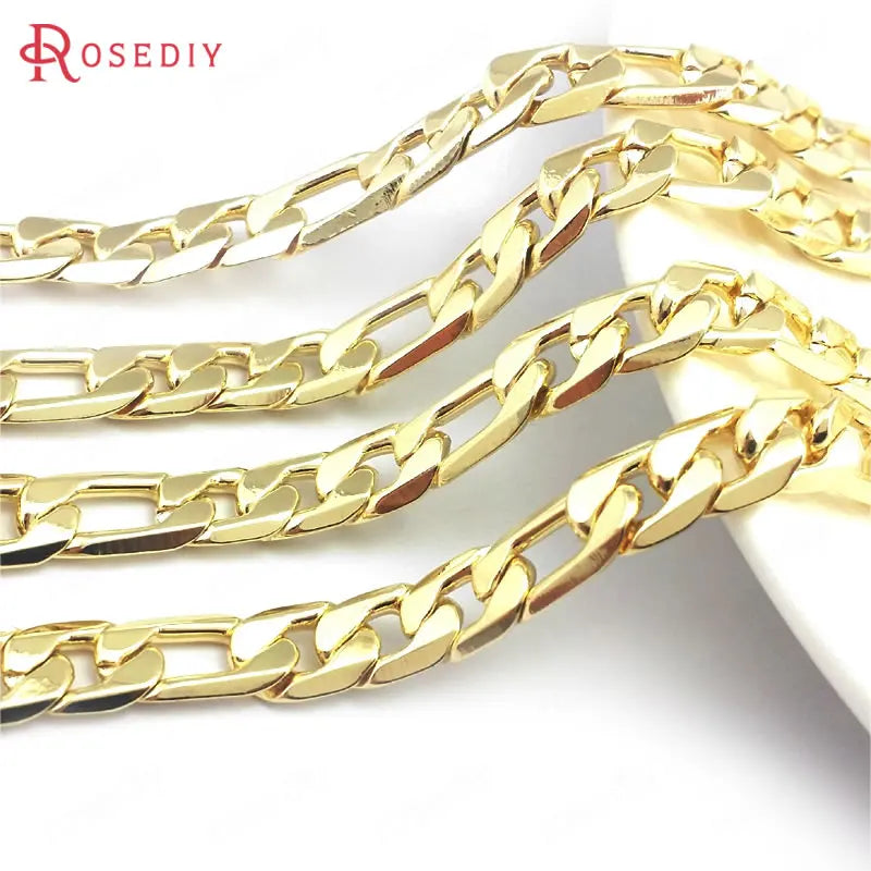1m 24K Iron Oval Shape Necklace Chains Bracelets DIY Jewelry Chains