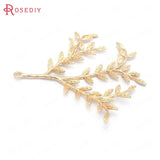 6PCS High Champagne Brass Tree Branch Charms Pendants DIY Jewelry Making