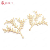 6PCS High Champagne Brass Tree Branch Charms Pendants DIY Jewelry Making
