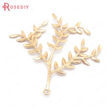 6PCS High Champagne Brass Tree Branch Charms Pendants DIY Jewelry Making