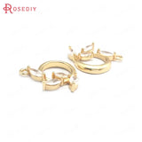 10PCS Champagne Brass Zircon Tree leaf Charms Pendants