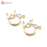 10PCS Champagne Brass Zircon Tree leaf Charms Pendants