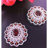 39MM Women's Zircon Flower Sweater Chain Necklace Sunflower