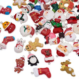 39Pcs Resin Pendants Christmas Gingerbread Man for Jewelry Making